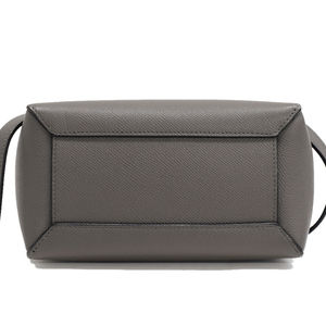 Celine Bag Nano Grained 2way Bag Belt Calfskin Gray